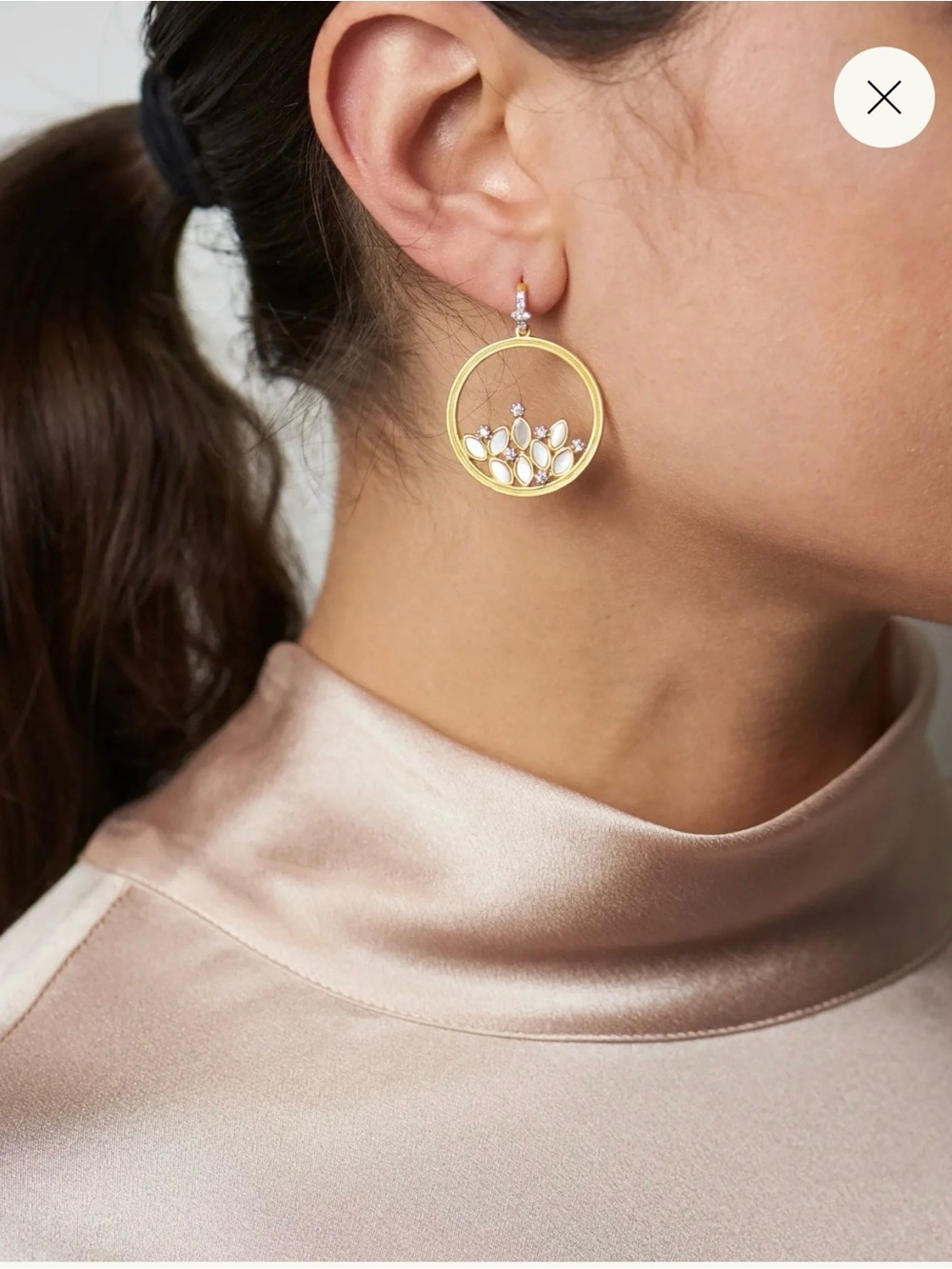 Freida Rothman Armor of Hope Cluster Hoop Earrings - Picture 5 of 5